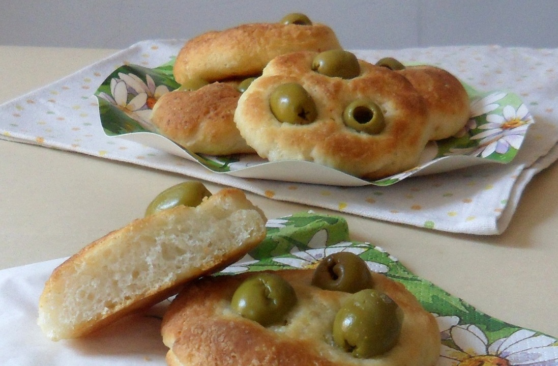 Ricetta delle focaccine senza glutine alle olive
